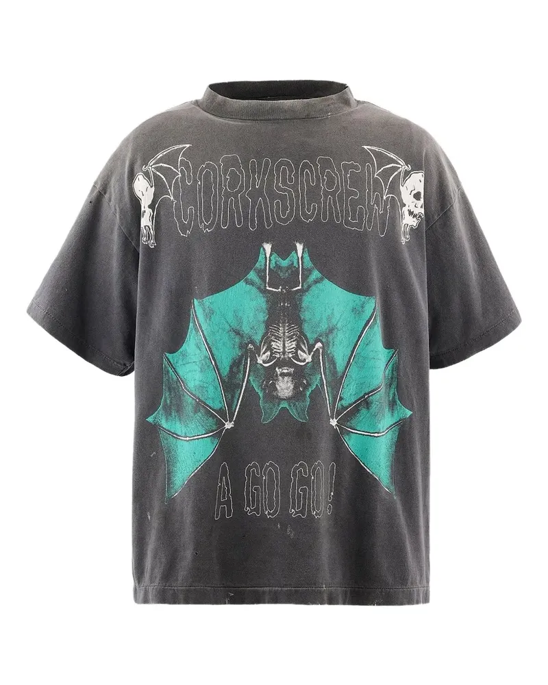 SAINT MXXXXXX T-Shirt mit grafischem Print - Grau Grau