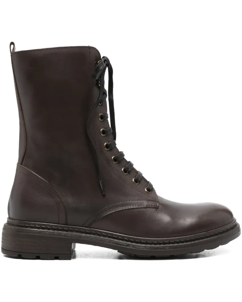 Julie Dee Schnürstiefel aus Leder - Braun Braun