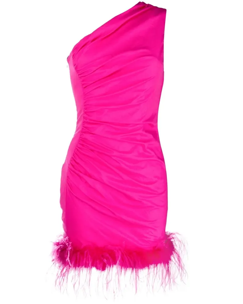 Giuseppe di Morabito Minikleid mit Federn - Rosa Rosa