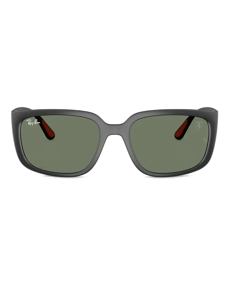 Ray Ban x Scuderia Ferrari RB4443M Sonnenbrille mit eckigem Gestell - Schwarz Schwarz