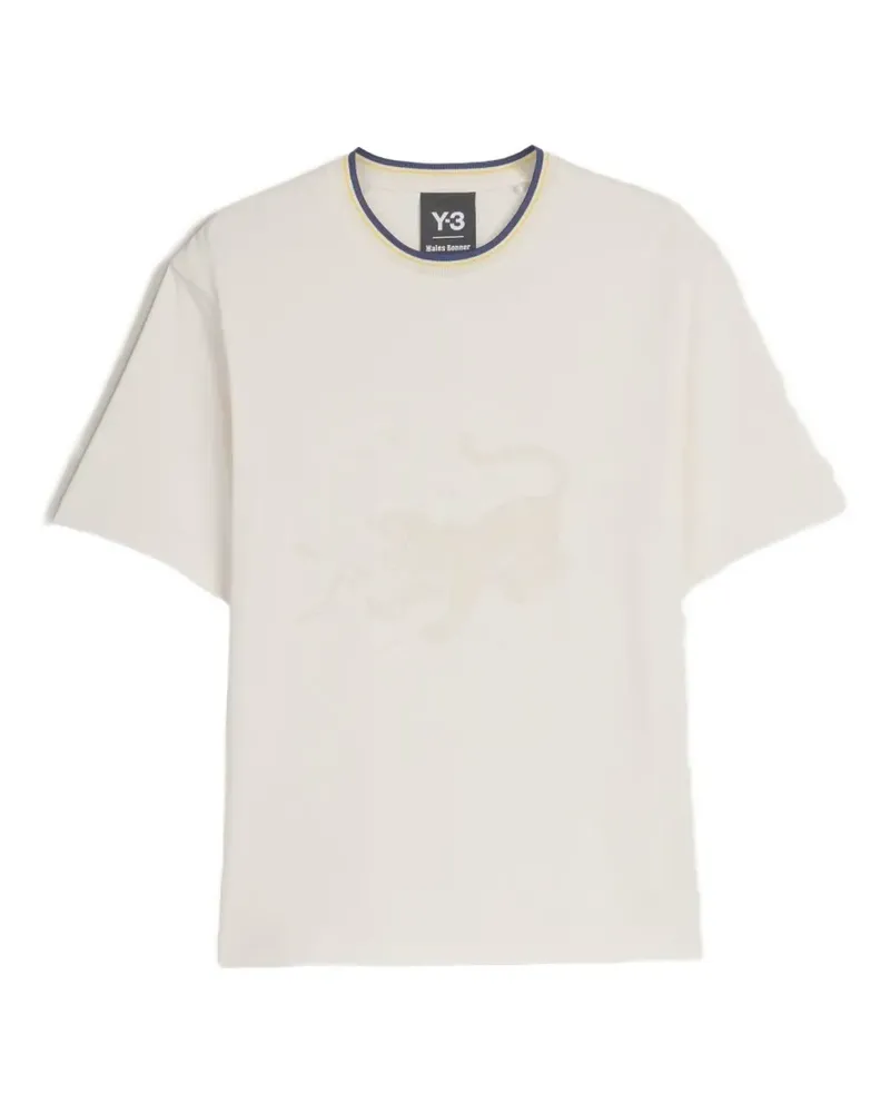 adidas Y-3 GFX T-Shirt mit grafischem Print - Nude Nude