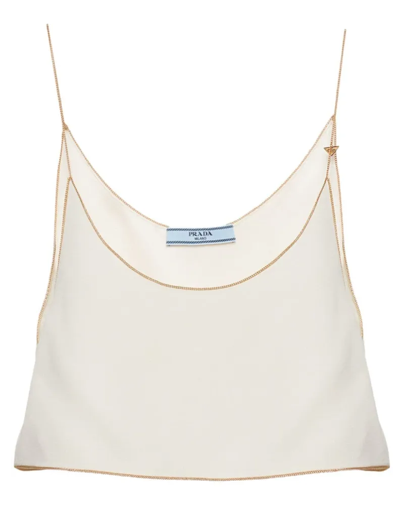 Prada Sablé Camisole-Top - Weiß Weiß