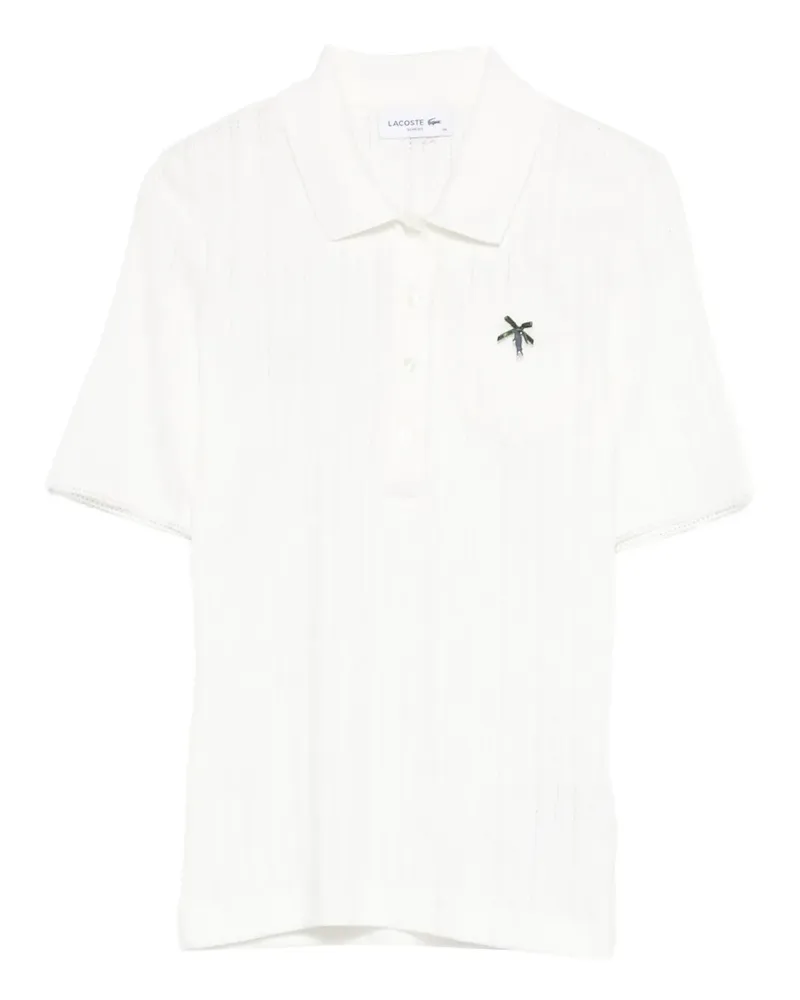 Lacoste Poloshirt mit Brusttasche - Weiß Weiß