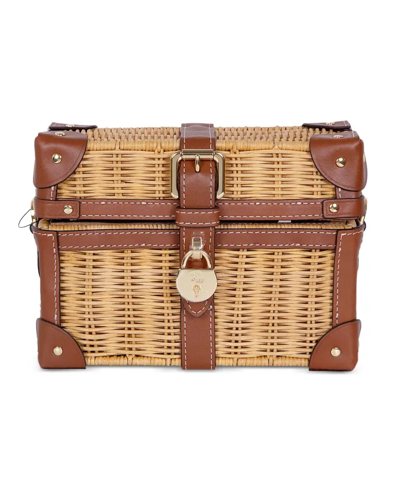 Ralph Lauren Schultertasche aus Stroh - Nude Nude