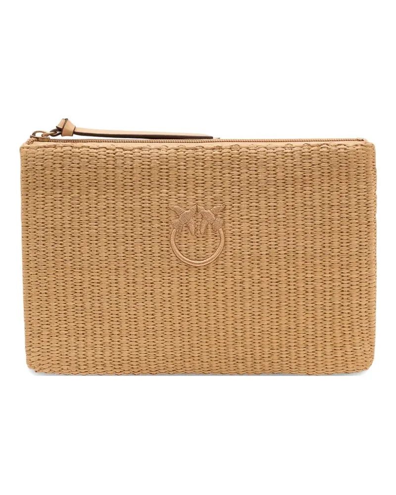 Pinko Gewebte Love Birds Clutch - Nude Nude