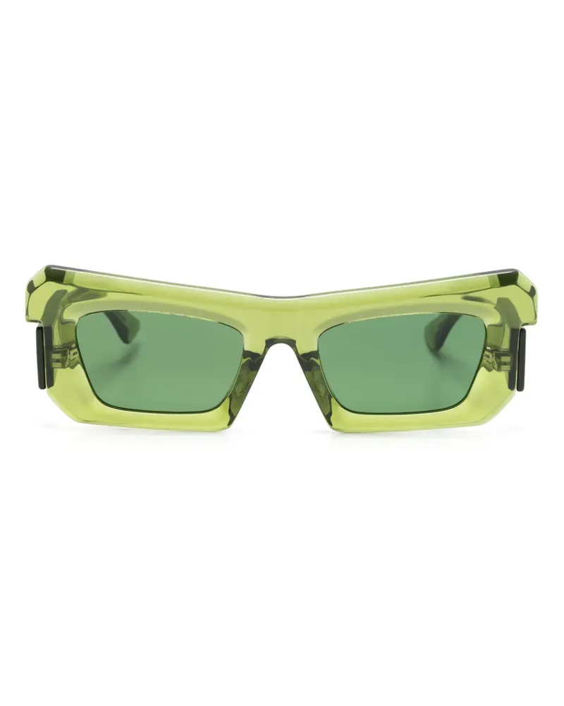 KUBORAUM Sonnenbrille mit eckigem Gestell - Grün Grün