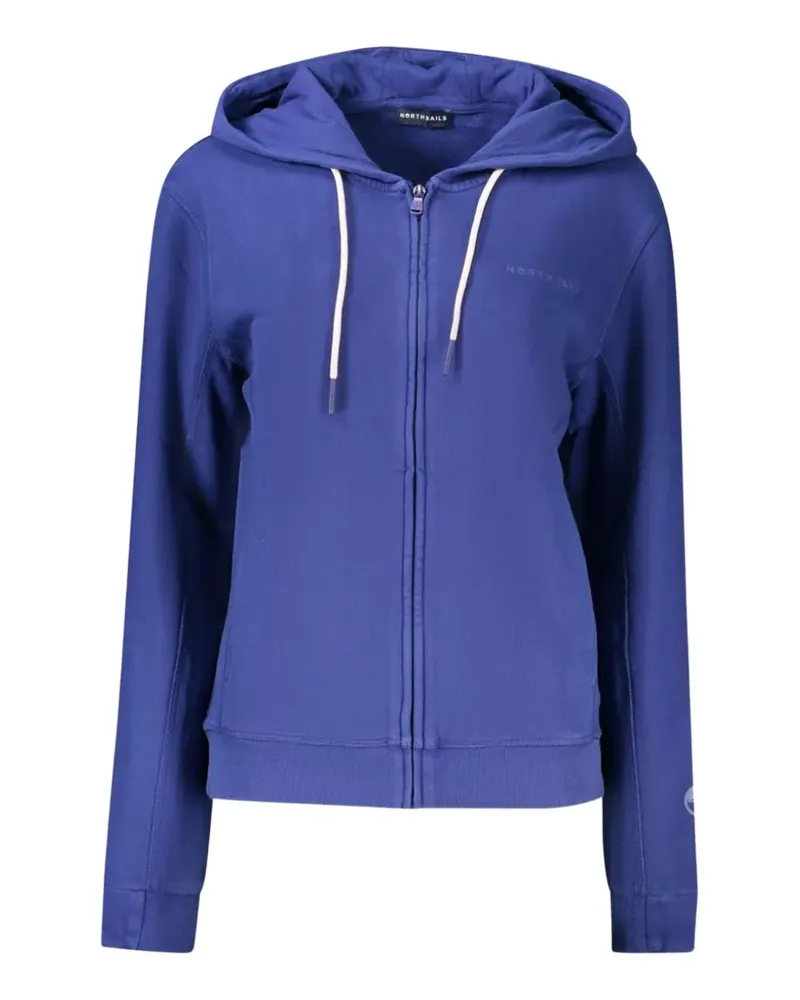 North Sails French Terry logo-print zip-up hoodie - Blau Blau