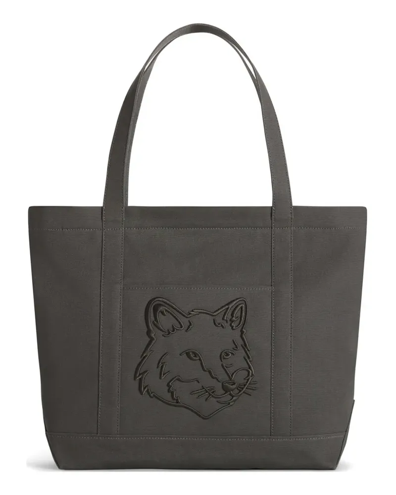 Kitsuné logo tote bag - Grau Grau