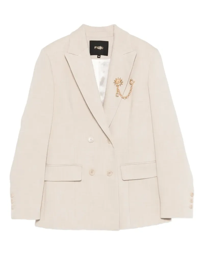 Maje Sakko mit Anstecknadel - Nude Nude