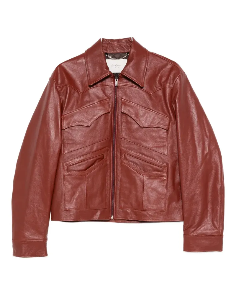 Second/Layer Leota leather jacket - Rot Rot