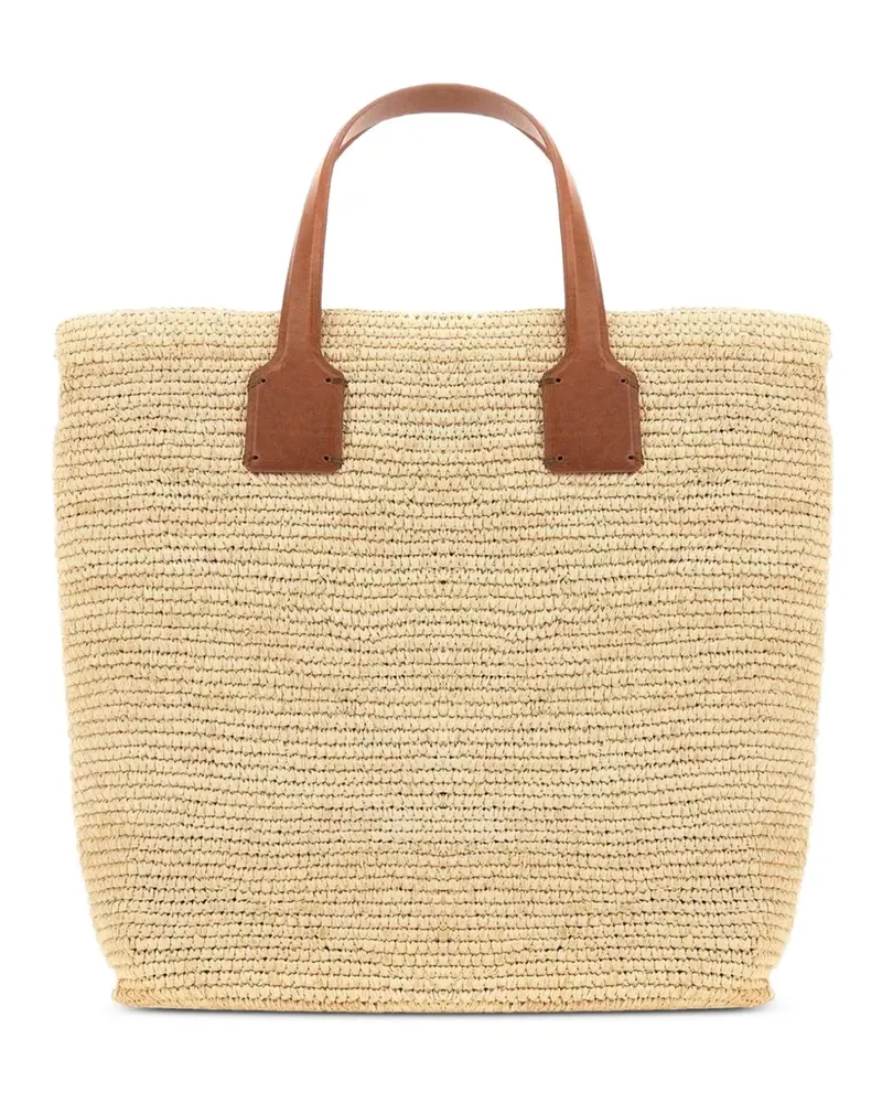 Dragon Diffusion x Sovani woven raffia tote bag - Nude Nude