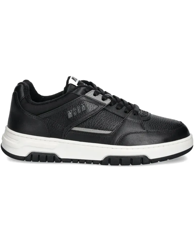 MSGM Sneakers mit Kontrasteinsatz - Schwarz Schwarz