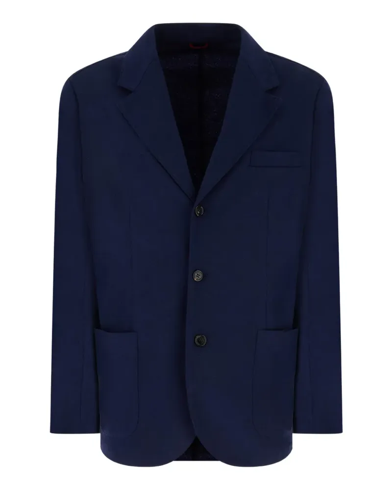 Brunello Cucinelli Sakko aus Kaschmir-Jersey mit aufgesetzten Taschen - Blau Blau