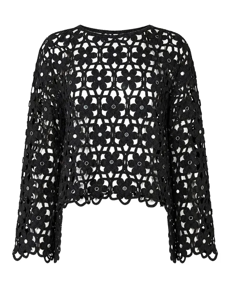Michael Kors Gehäkeltes Top - Schwarz Schwarz
