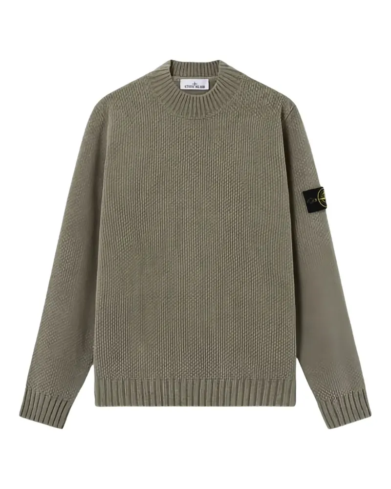 Stone Island crew-neck textured sweater - Grün Grün