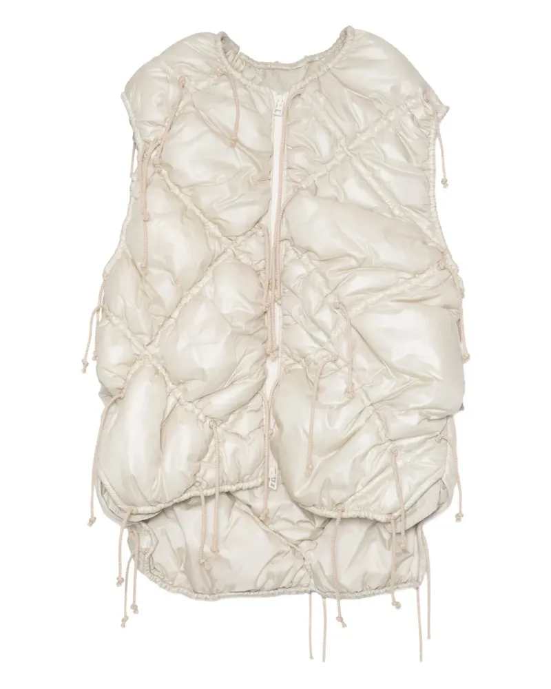 Muller of Yoshiokubo Gesteppte Weste mit Kordelzug - Nude Nude