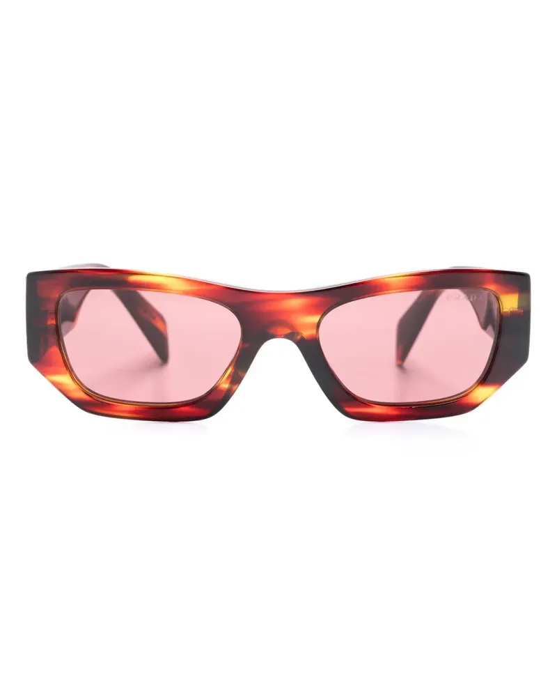 Prada Sonnenbrille mit eckigem Gestell - Braun Braun