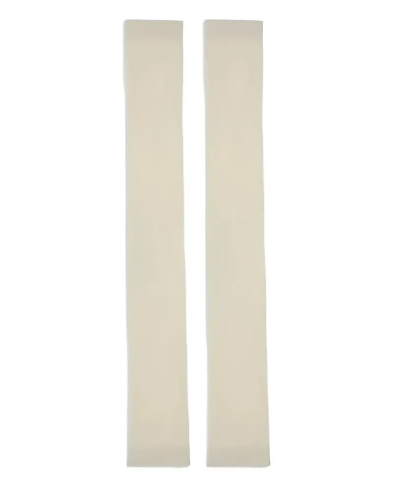 Sa Su Phi ribbed silk gloves - Nude Nude
