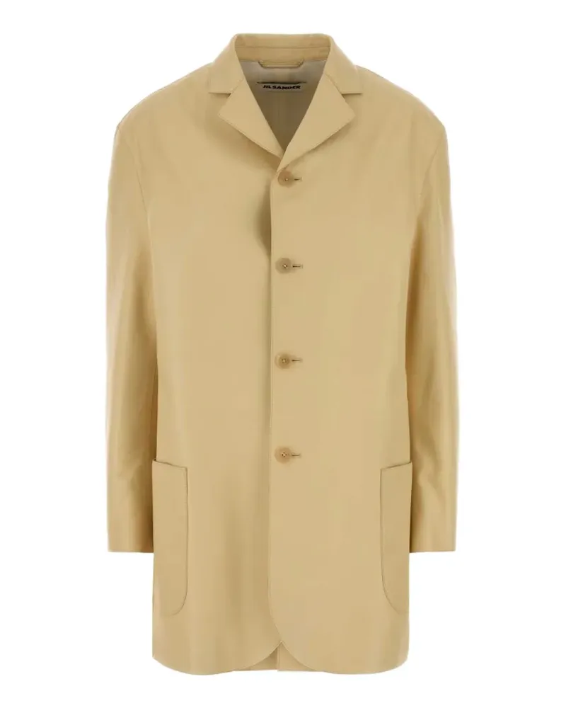 Jil Sander leather single-breasted blazer - Nude Nude