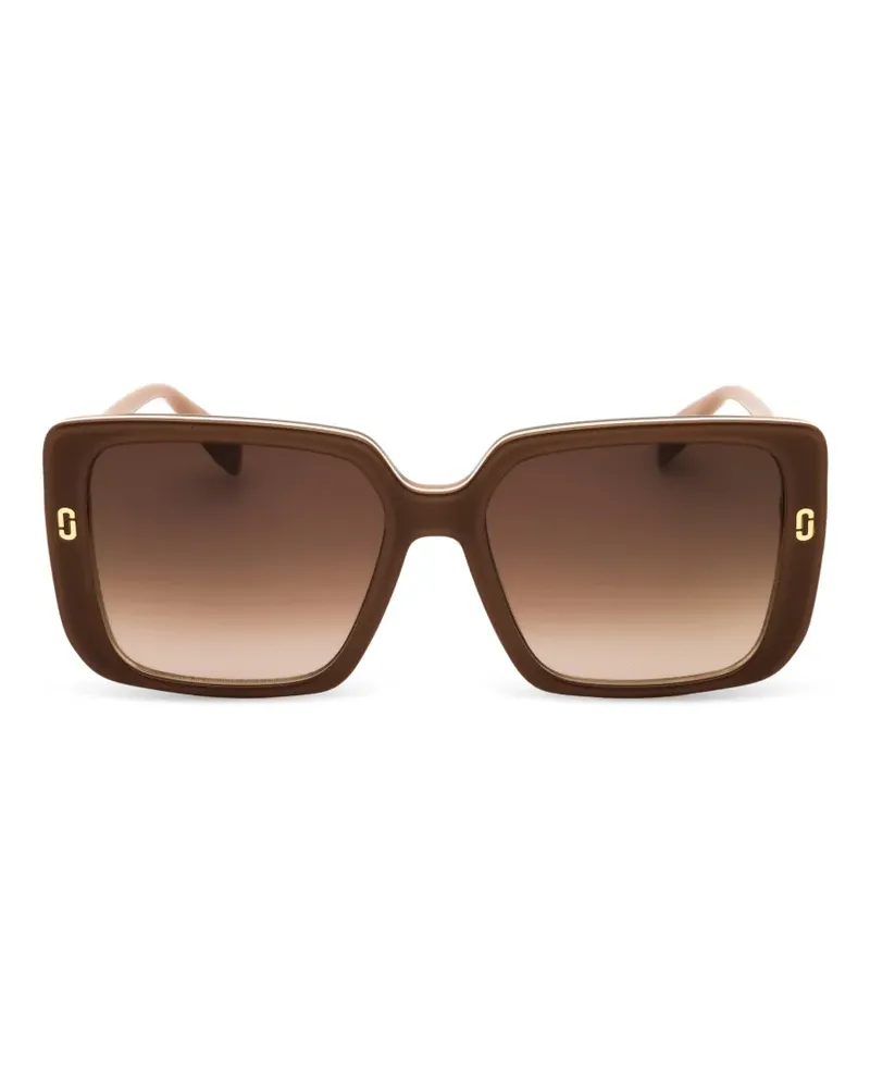 Marc Jacobs Sonnenbrille mit eckigem Gestell - Braun Braun