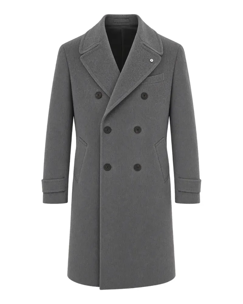 Luigi Bianchi Mantova double-breasted coat - Grau Grau