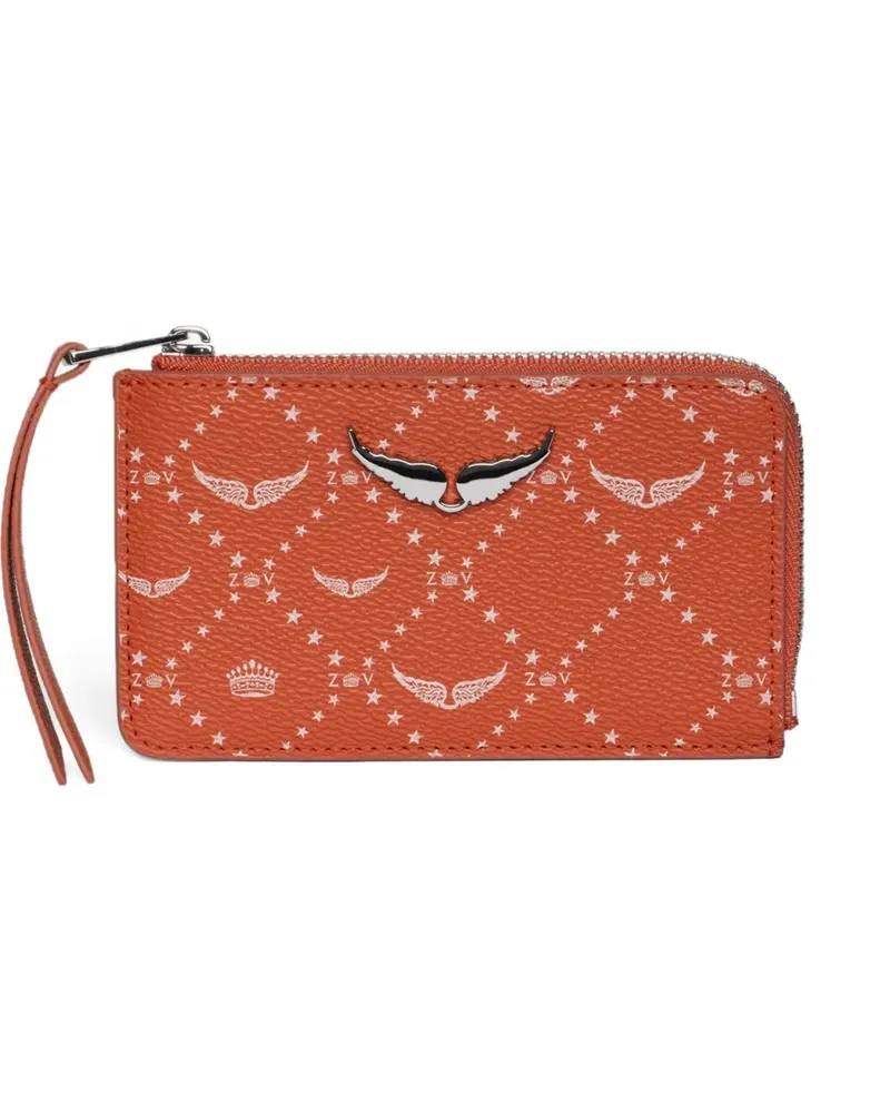Zadig & Voltaire Kartenetui mit Monogramm-Print - Orange Orange