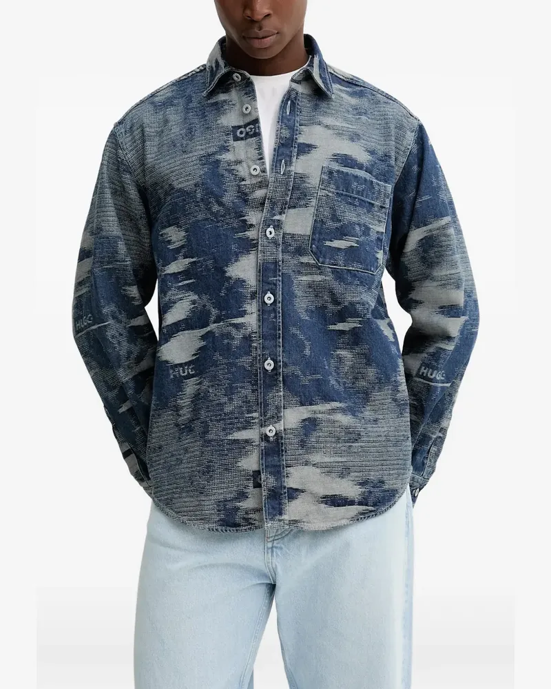 HUGO BOSS Hemd mit Brusttaschen - Blau Blau