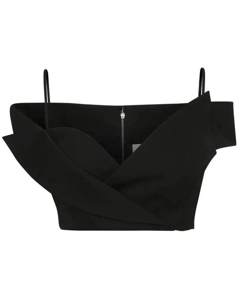 Alexander McQueen Cropped-Top mit Trompe-l'oeil-Effekt - Schwarz Schwarz