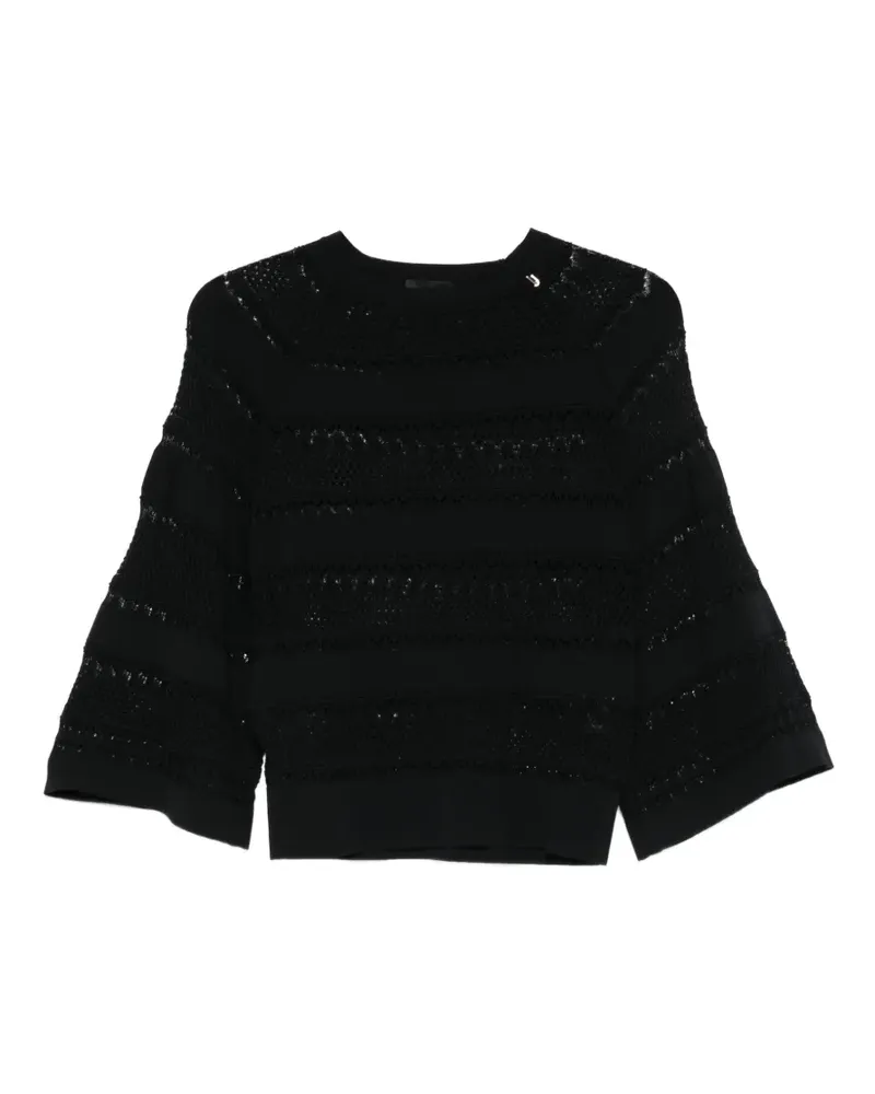 Liu Jo crochet knitted top - Schwarz Schwarz