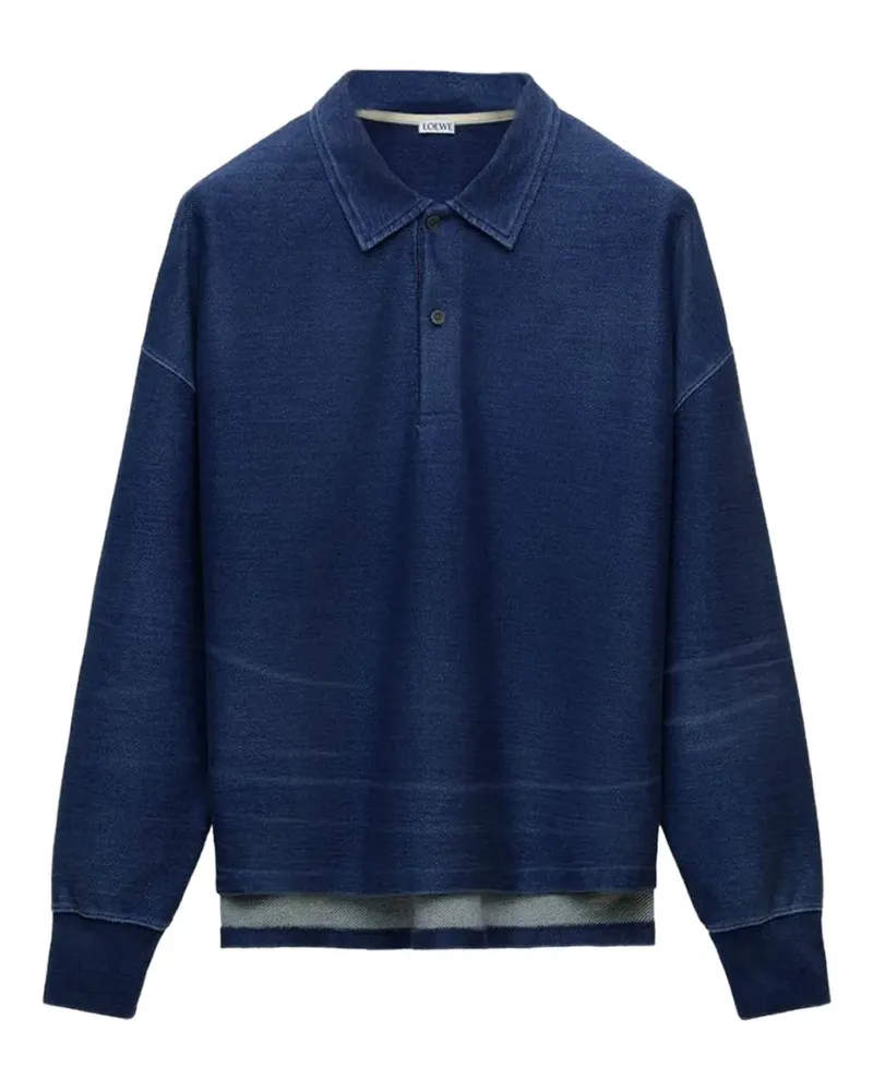 Loewe Langärmeliges Poloshirt - Blau Blau