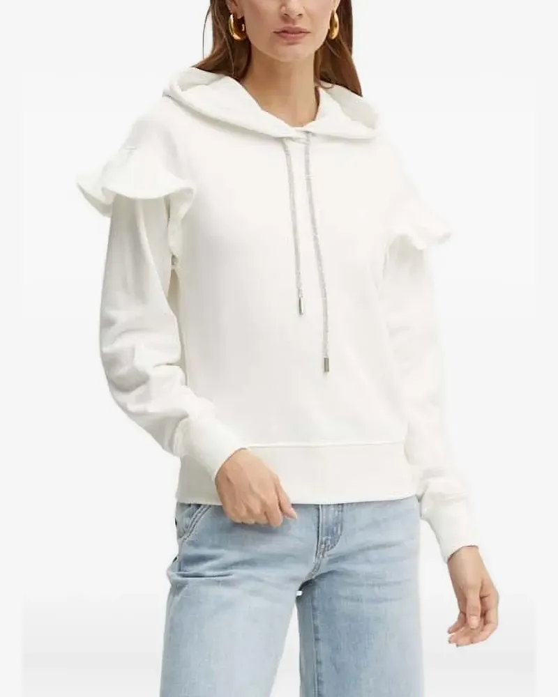 Silvian Heach Verzierter Hoodie mit Rüschen - Weiß Weiß