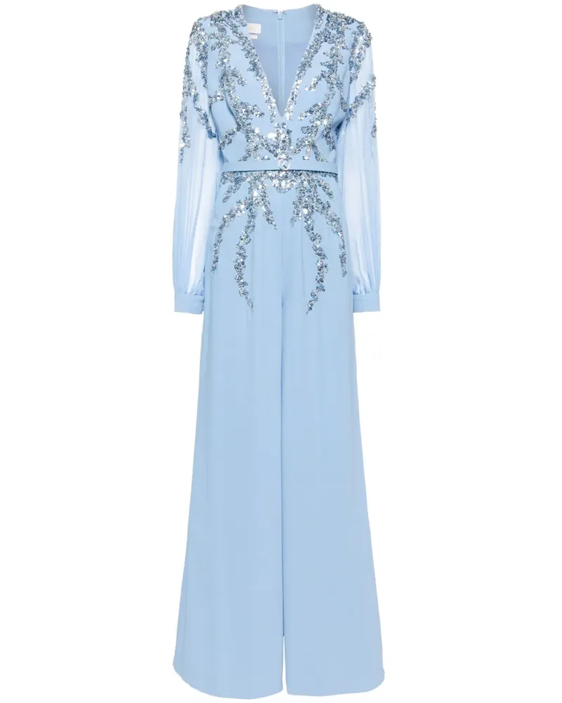 Saiid Kobeisy Jumpsuit mit Perlen - Blau Blau