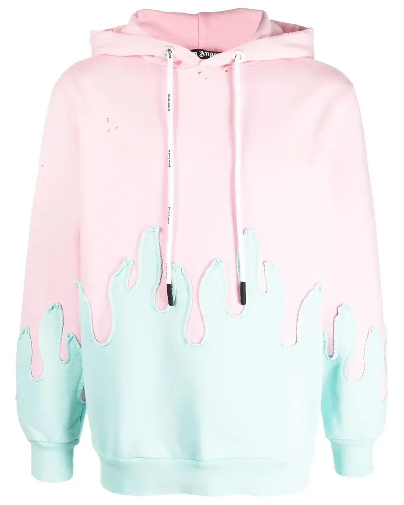 Palm Angels Hoodie mit Flammen - Rosa Rosa