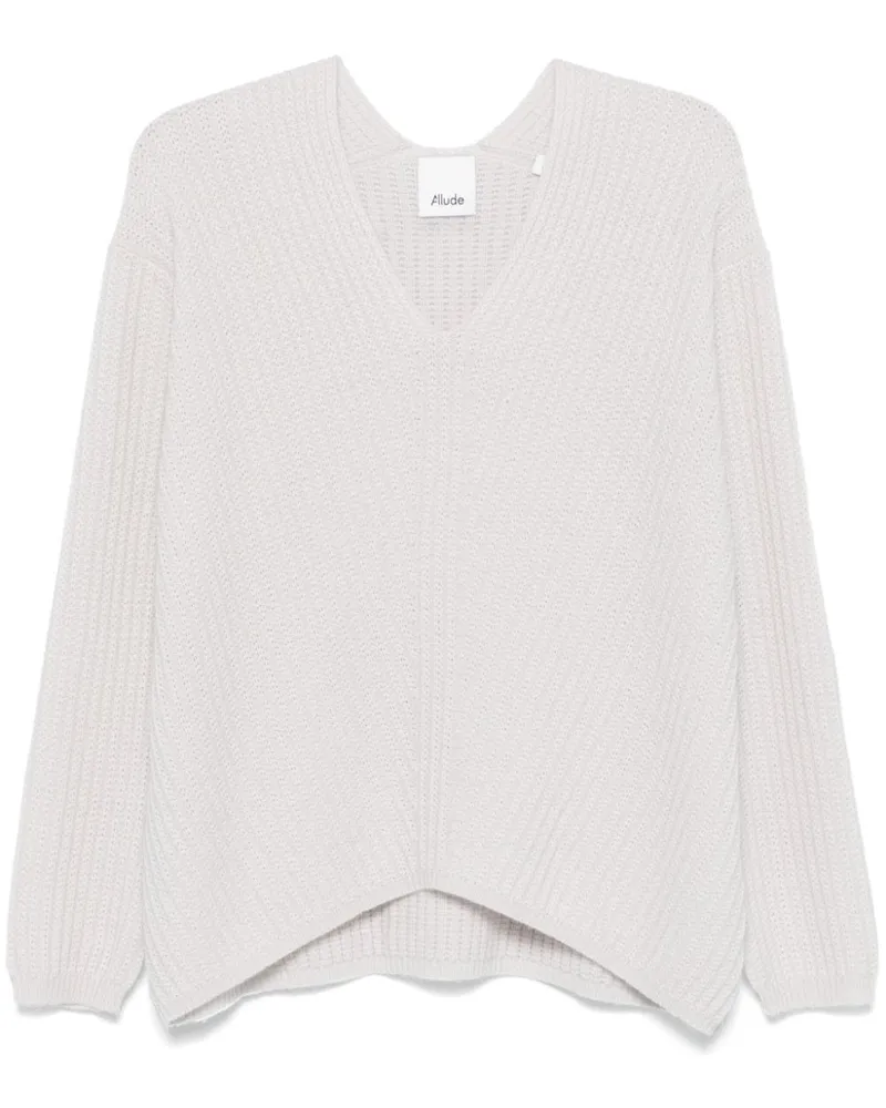 ALLUDE Klassischer Kaschmirpullover - Grau Grau