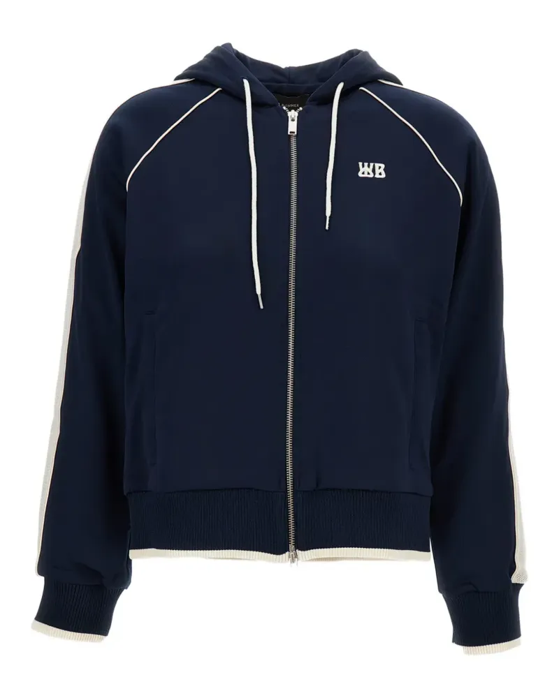 Wales Bonner zip-up hoodie - Blau Blau