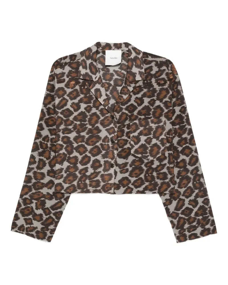 Nanushka Hemd mit Animal-Print - Braun Braun
