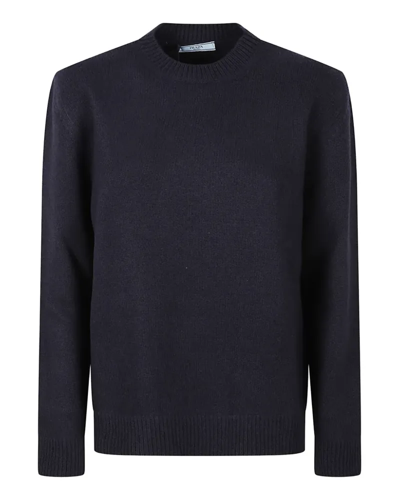 Prada Pullover aus Wolle und Wildleder - Blau Blau