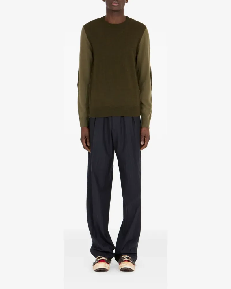 Maison Margiela Pullover mit Ellenbogen-Patches - Grün Grün