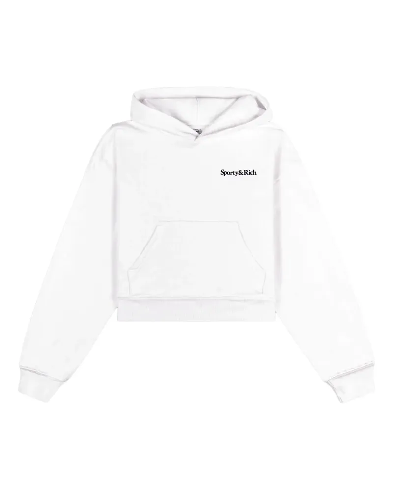 SPORTY & RICH Hoodie mit Logo-Print - Weiß Weiß