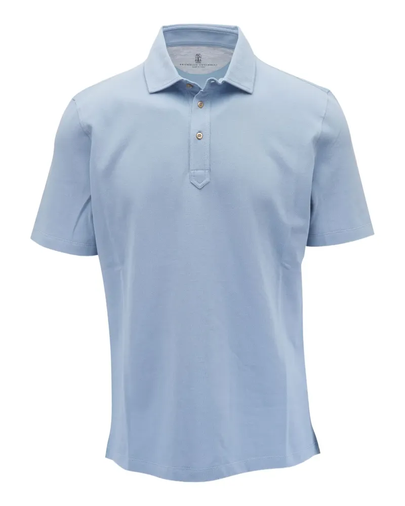 Brunello Cucinelli Poloshirt mit kurzen Ärmeln - Blau Blau