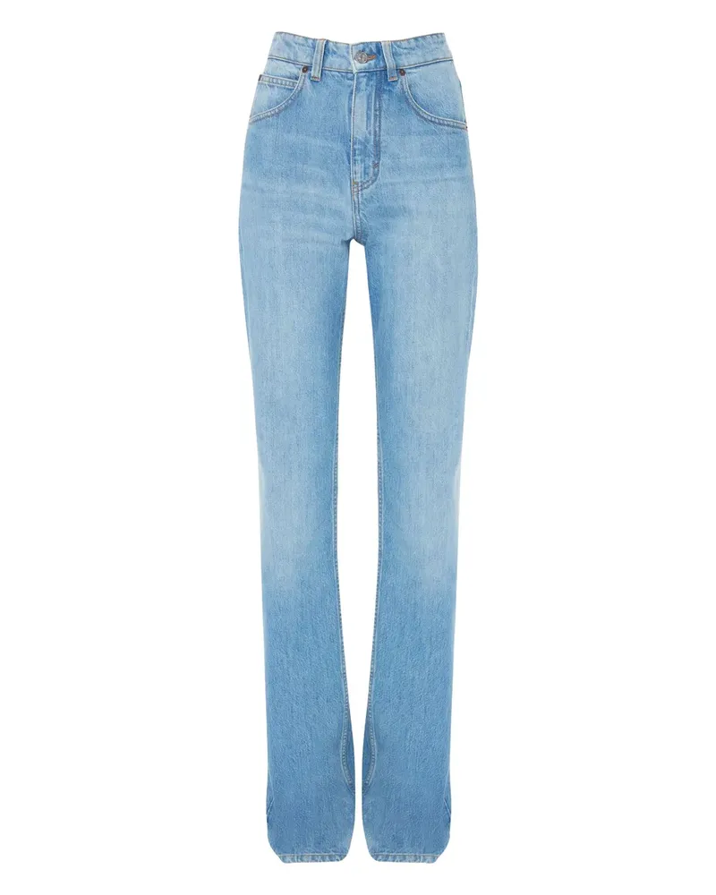Victoria Beckham Julia Straight-Leg-Jeans mit hohem Bund - Blau Blau
