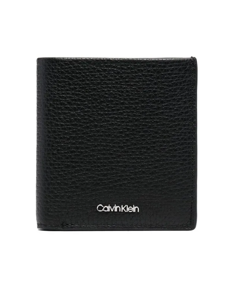 Calvin Klein Portemonnaie aus strukturiertem Leder - Schwarz Schwarz