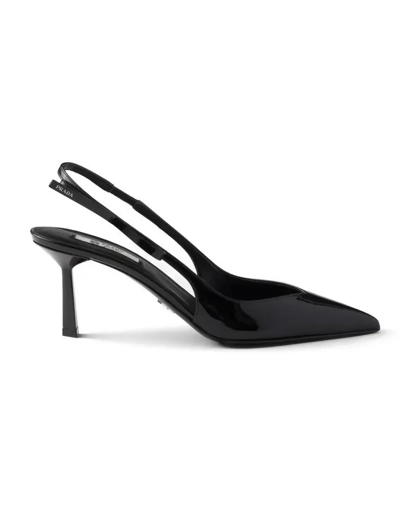 Prada Spitze Slingback-Pumps - Schwarz Schwarz