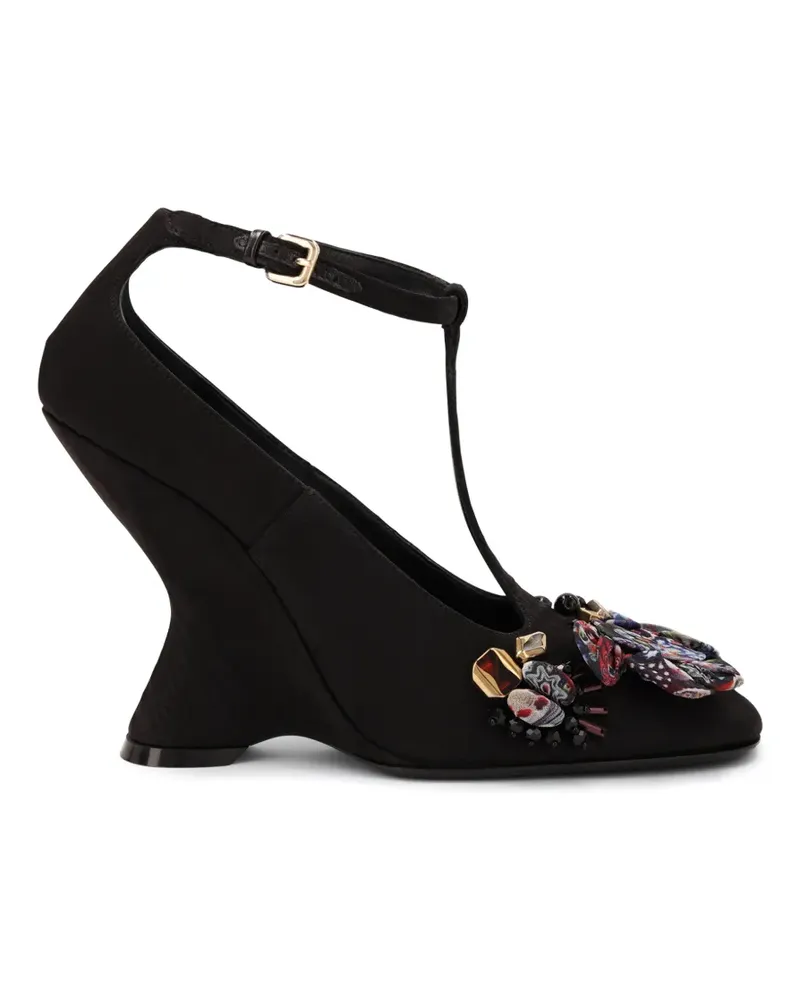 Dries van Noten Bestickte Pumps - Schwarz Schwarz