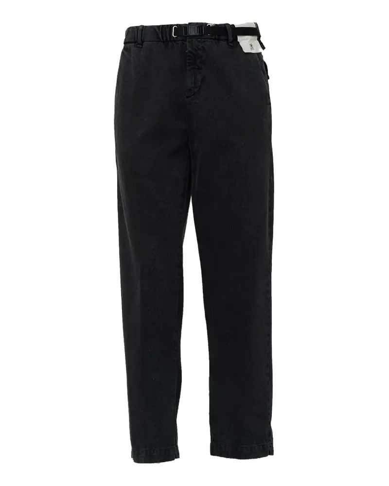 PLAN C Fatigue belted cotton-bull trousers - Schwarz Schwarz