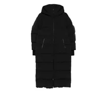 Gefütterter Kapuzenmantel - Schwarz