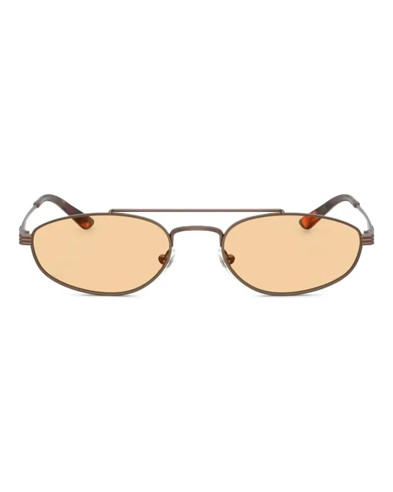 Emporio Armani Sonnenbrille mit ovalem Gestell - Braun Braun