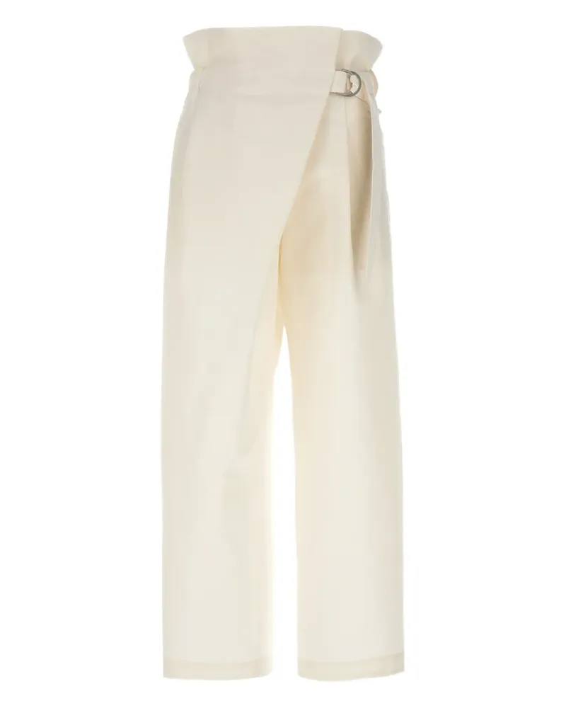 Issey Miyake Hose mit elastischem Bund - Weiß Weiß