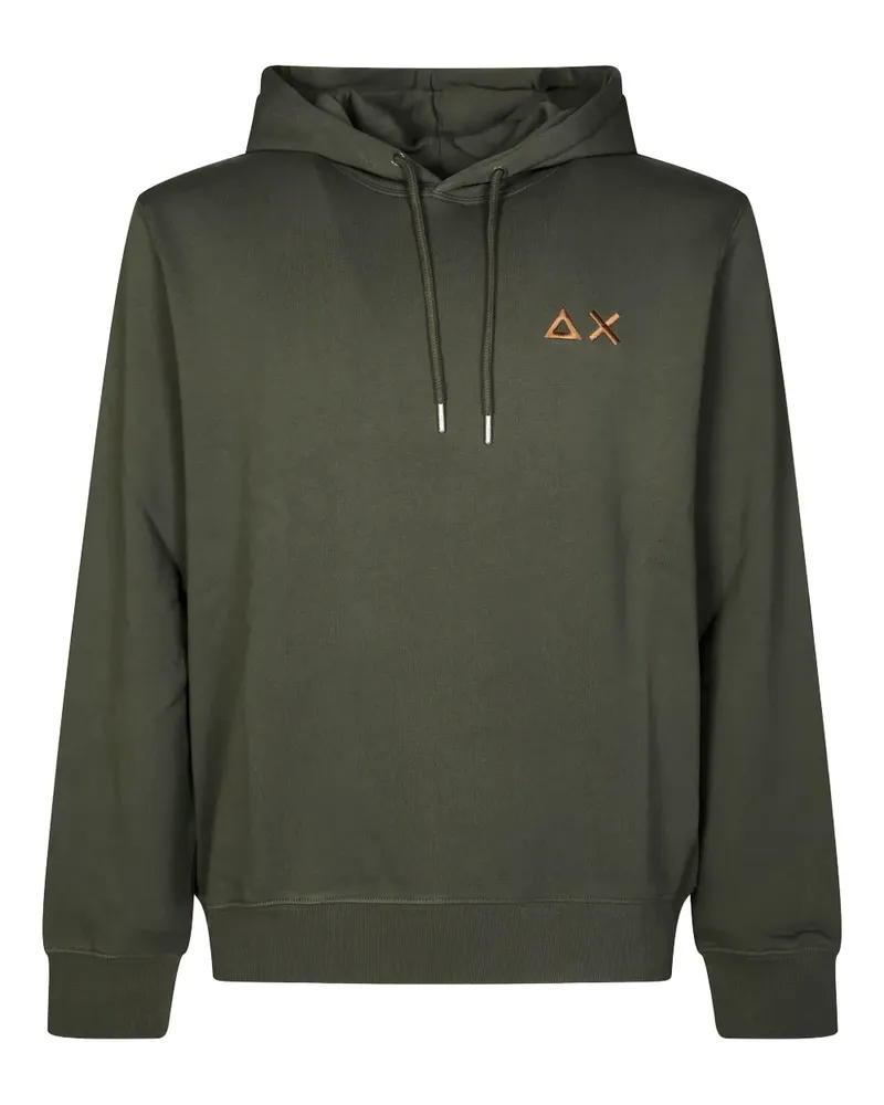 Sun68 logo-embroidered hoodie - Grün Grün