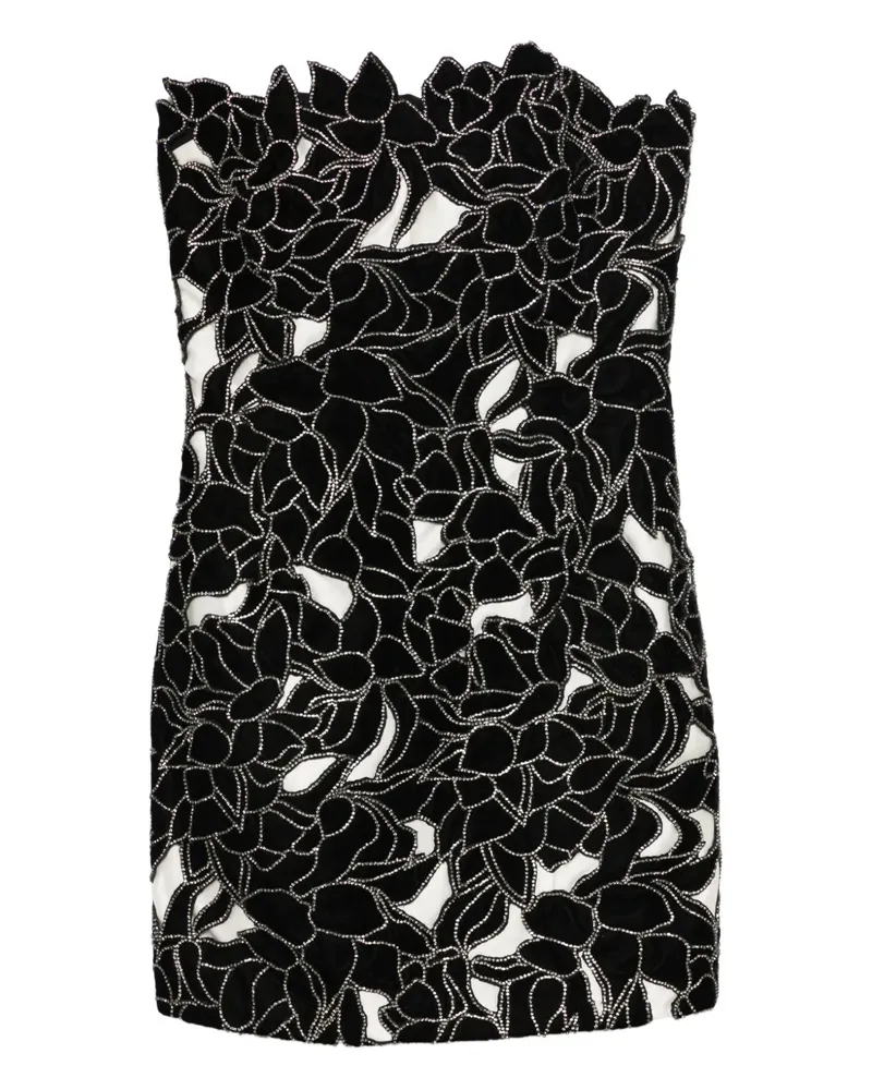 COSTARELLOS Trägerloses Minikleid - Schwarz Schwarz